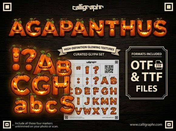 Agapanthus Font: Halloween Magic in Type
