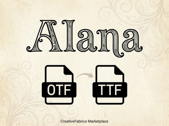 Alana: A Vintage Display Font