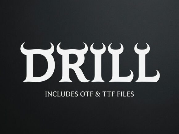 Drill Font: Bold and Beautiful