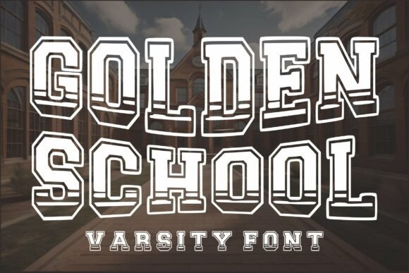 Golden School Font for Business Branding