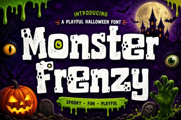 Monster Frenzy Font for Halloween Design