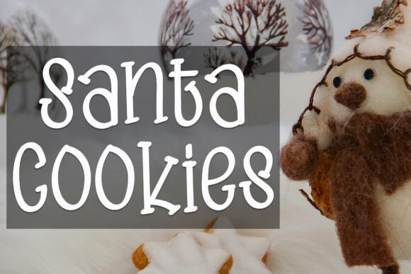 Santa Cookies Font for Creative Design
