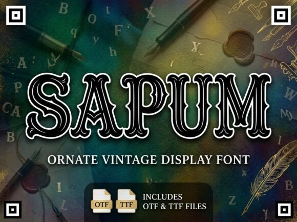 Sapum: A Majestic Display Font